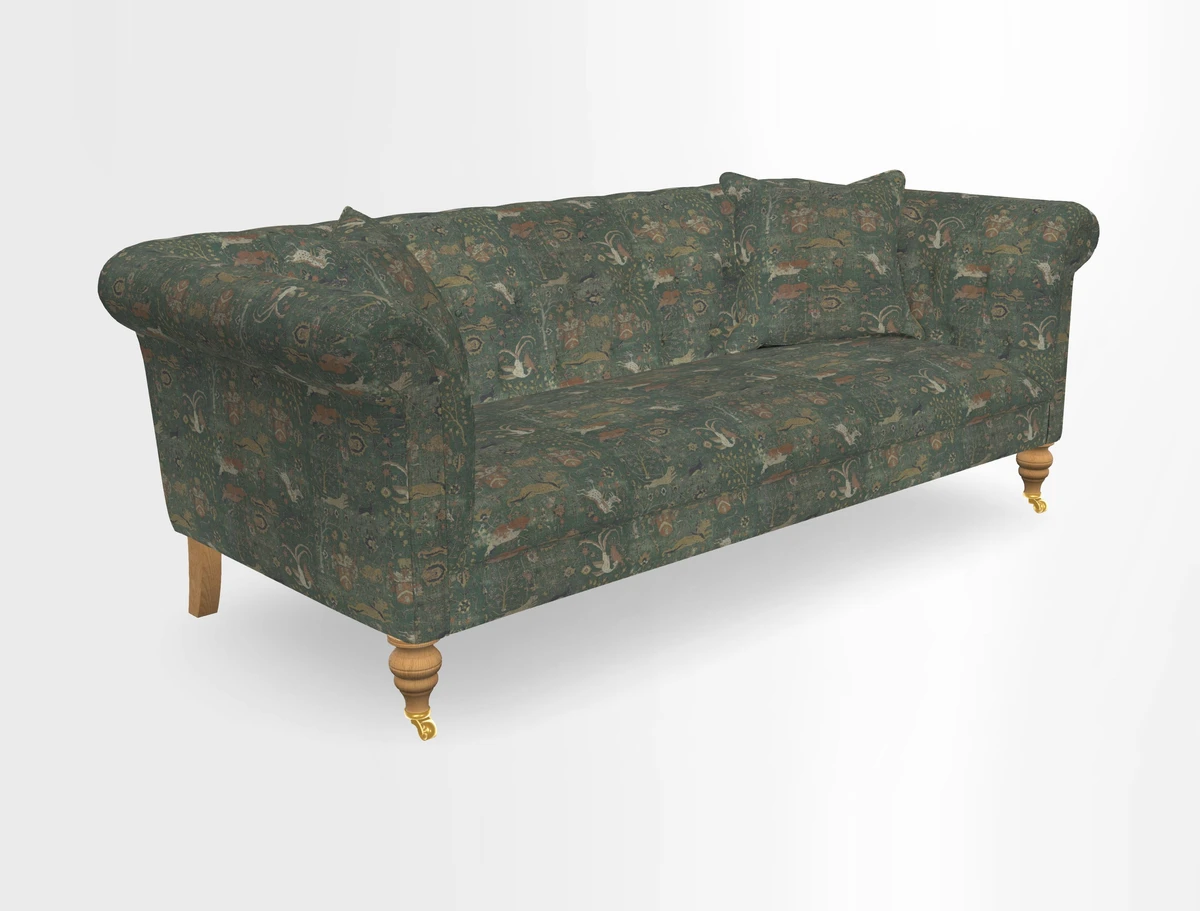Arncliffe 3 Seater Sofa in Traditional Vintage Velvet Olive