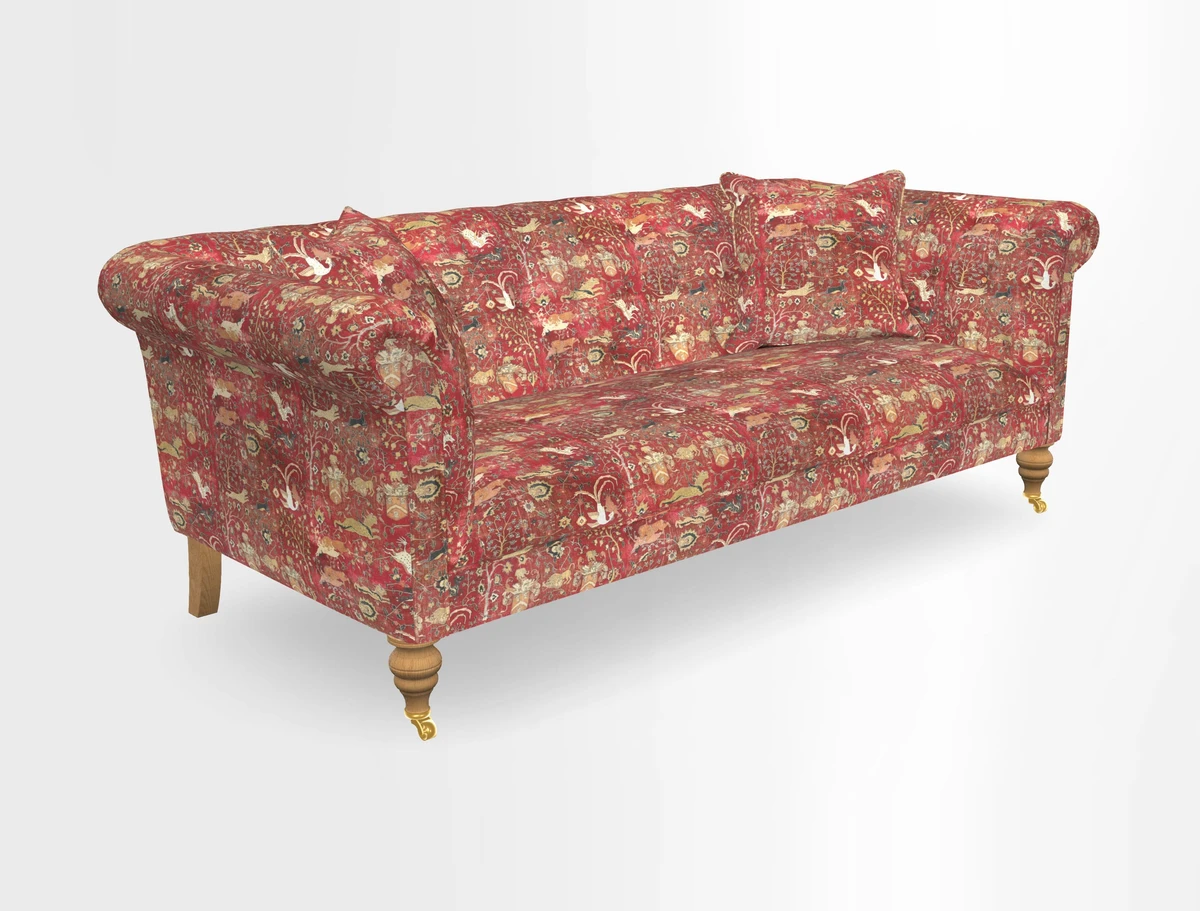 Arncliffe 3 Seater Sofa in Traditional Vintage Velvet Olive