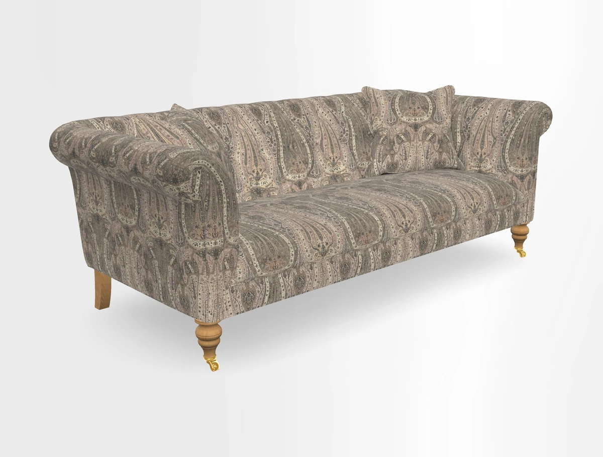 Arncliffe 3 Seater Sofa in Traditional Vintage Velvet Olive