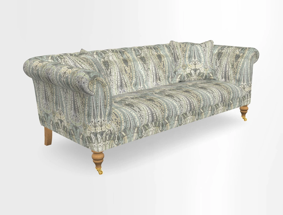 Arncliffe 3 Seater Sofa in Traditional Vintage Velvet Olive