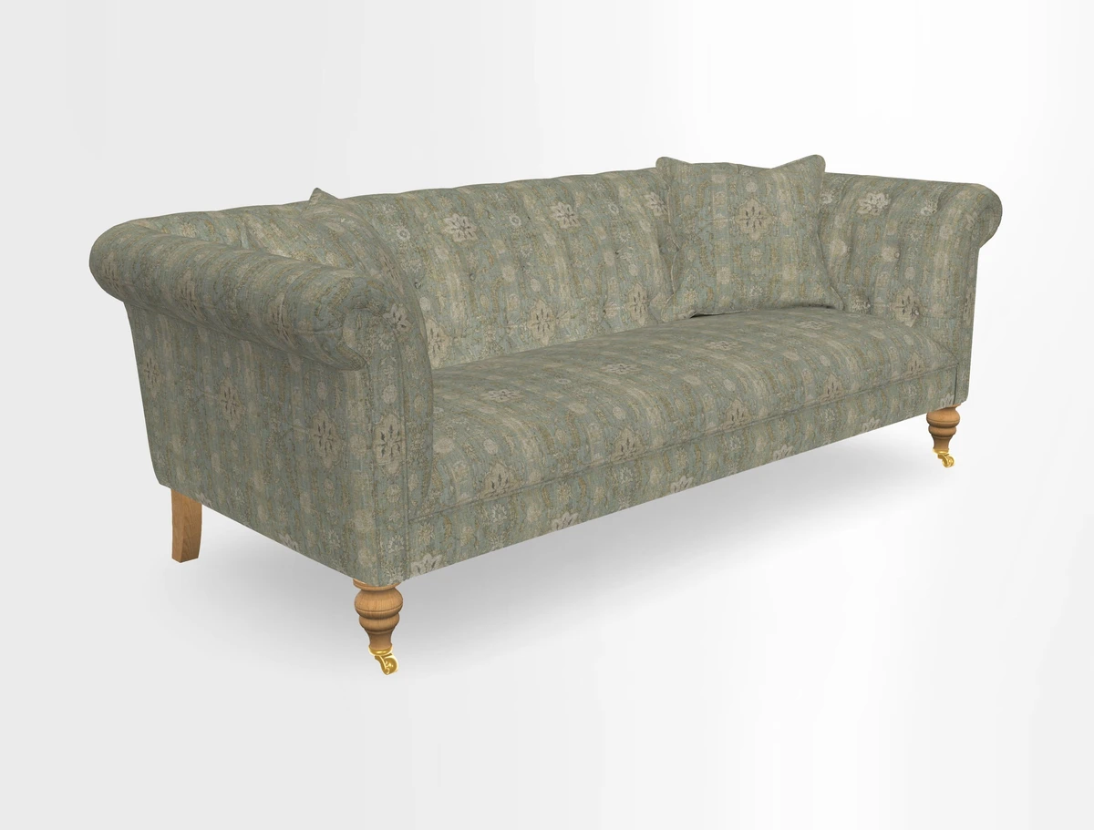 Arncliffe 3 Seater Sofa in Traditional Vintage Velvet Olive