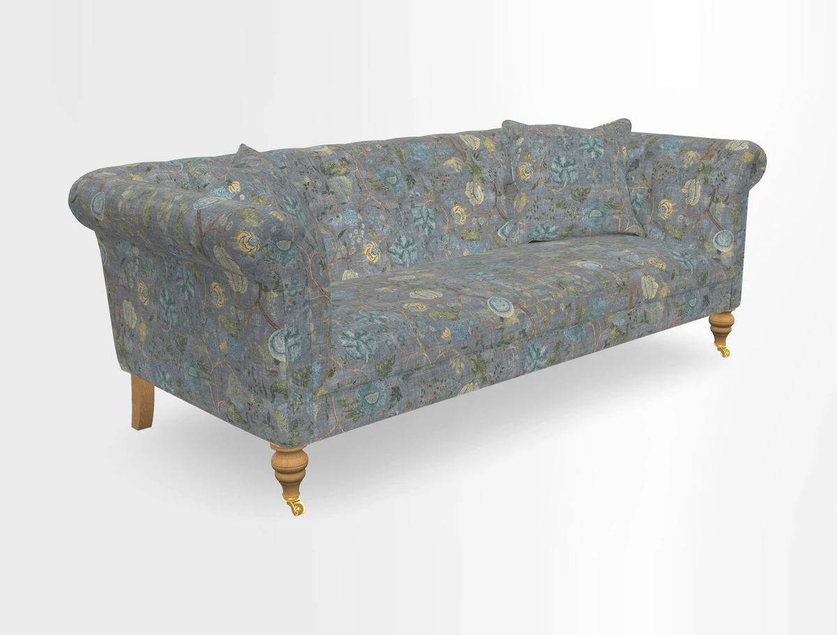 Arncliffe 3 Seater Sofa in Traditional Vintage Velvet Olive