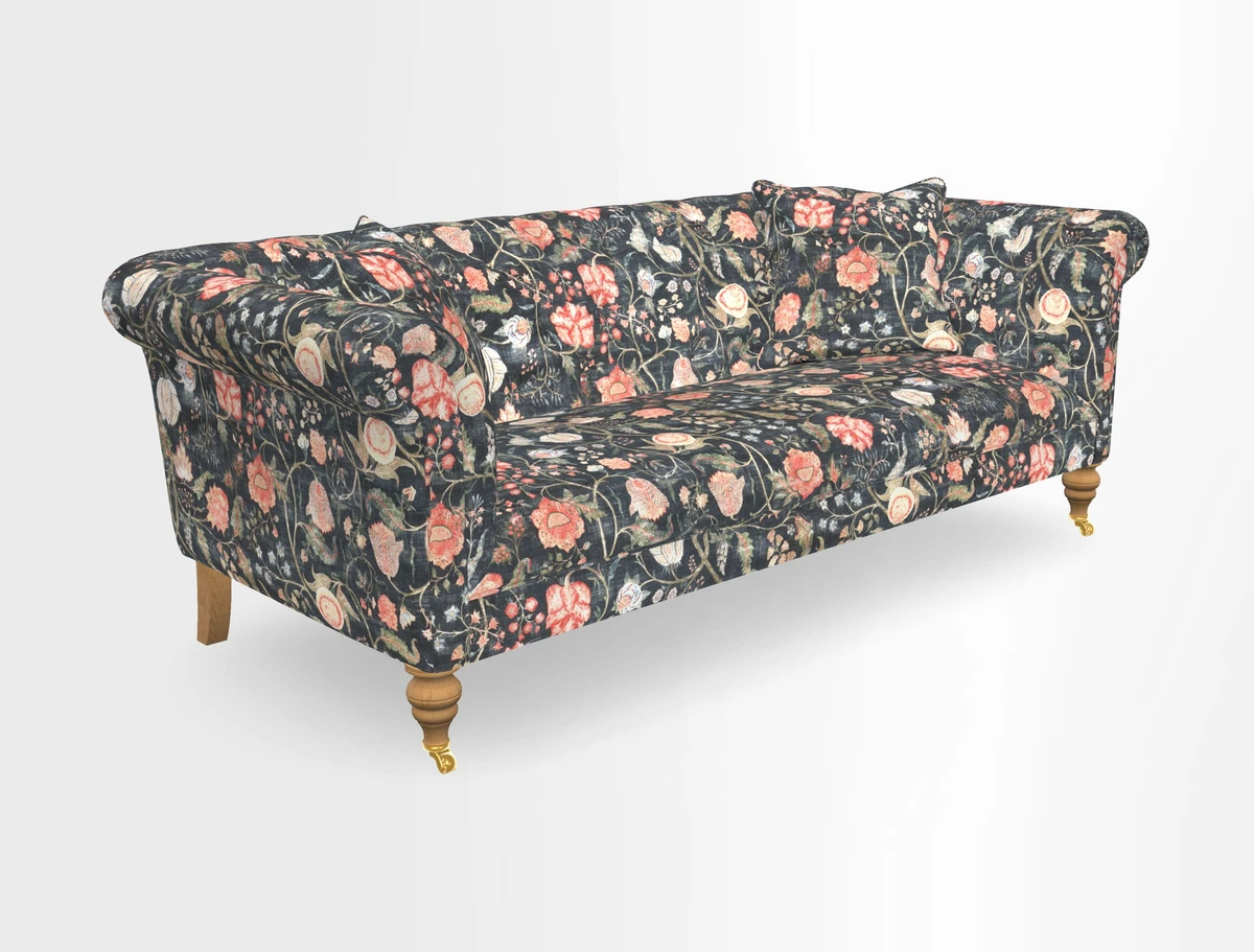 Arncliffe 3 Seater Sofa in Traditional Vintage Velvet Olive
