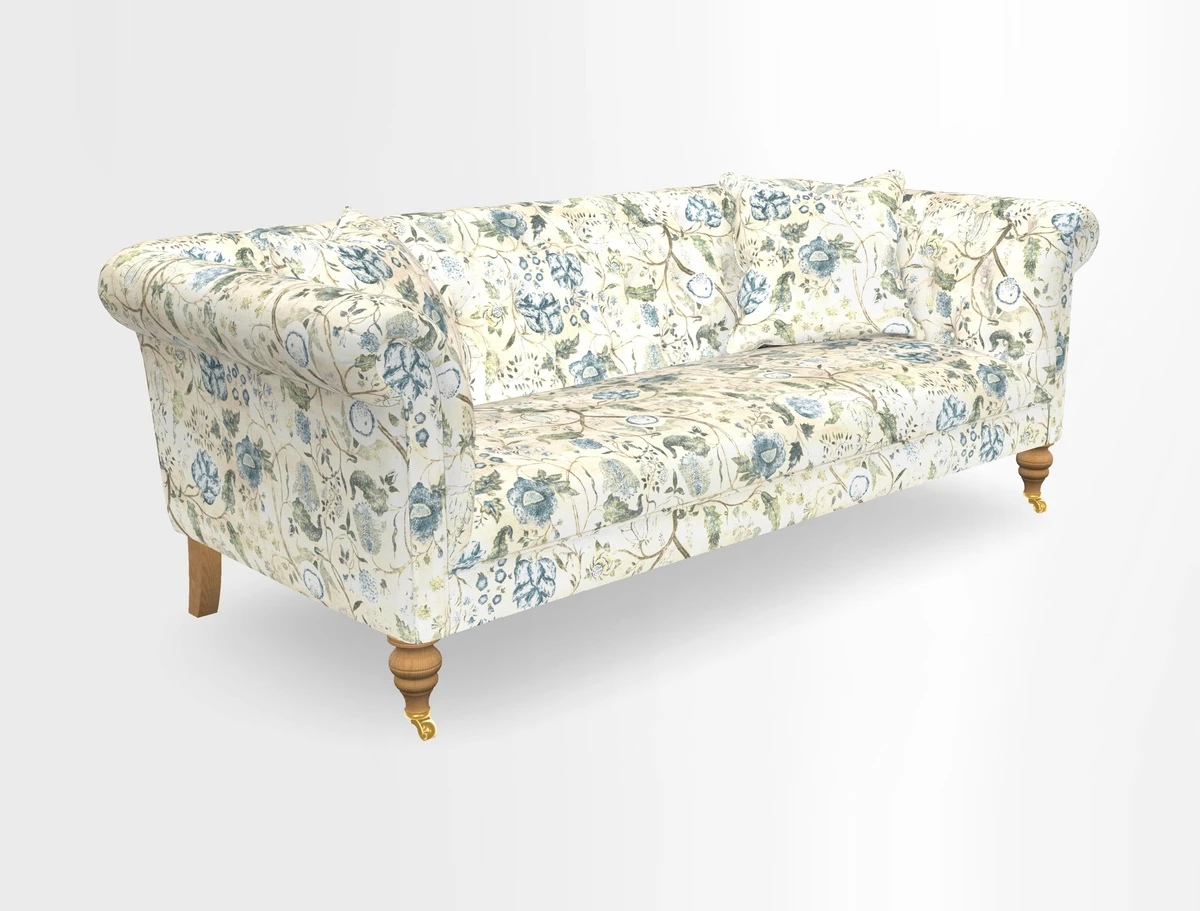 Arncliffe 3 Seater Sofa in Traditional Vintage Velvet Olive