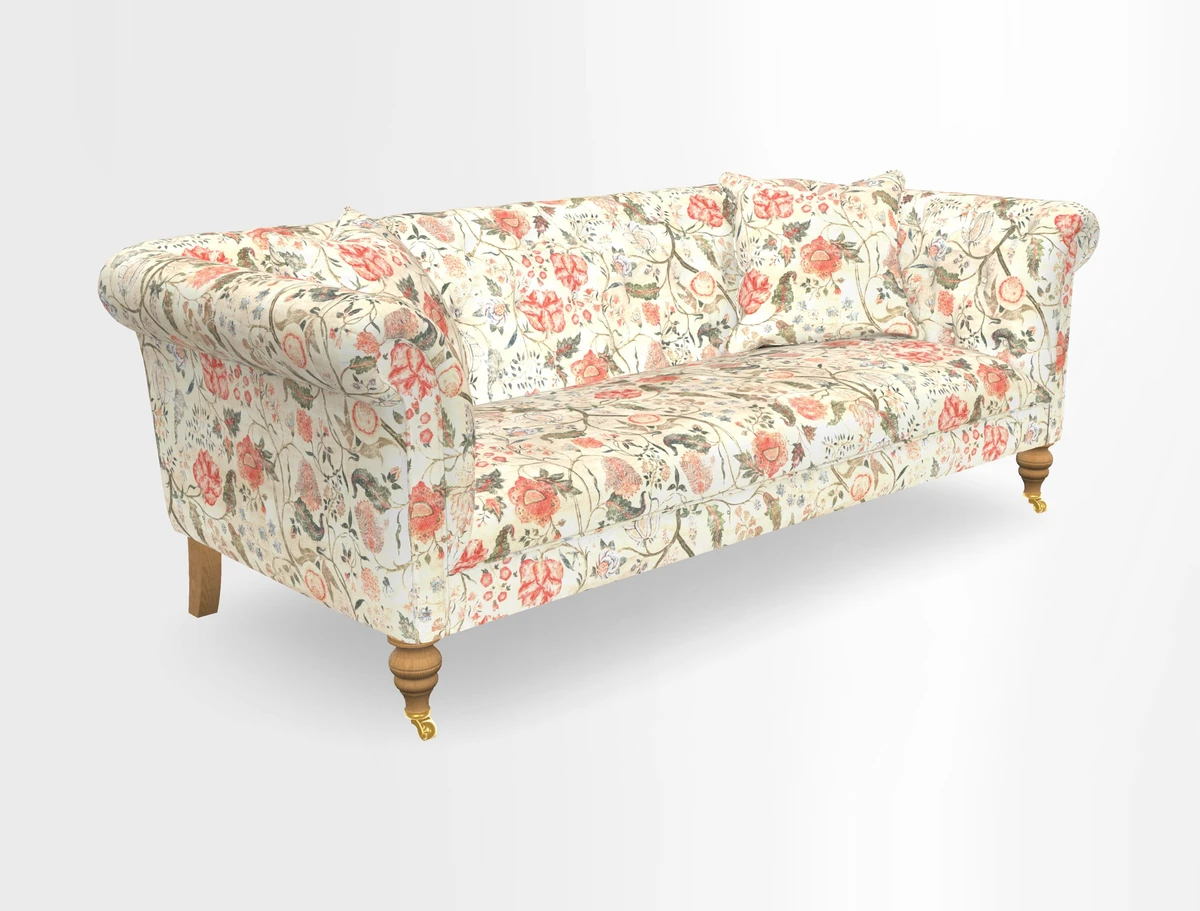 Arncliffe 3 Seater Sofa in Traditional Vintage Velvet Olive