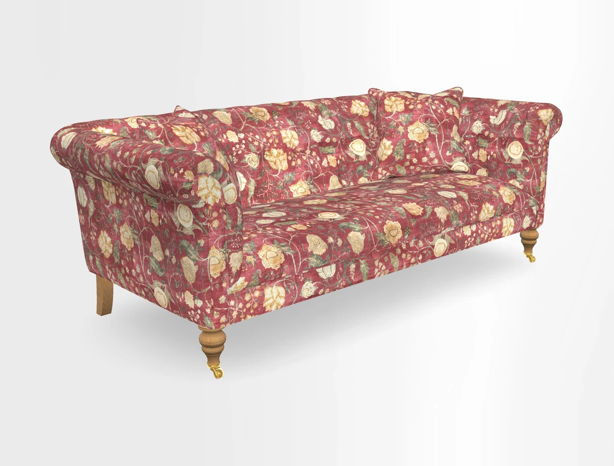 Arncliffe 3 Seater Sofa in Traditional Vintage Velvet Olive