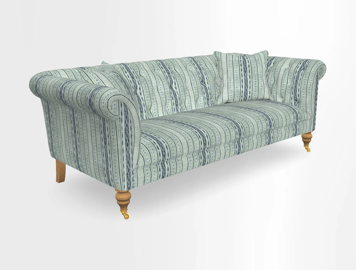 Arncliffe 3 Seater Sofa in Traditional Vintage Velvet Olive
