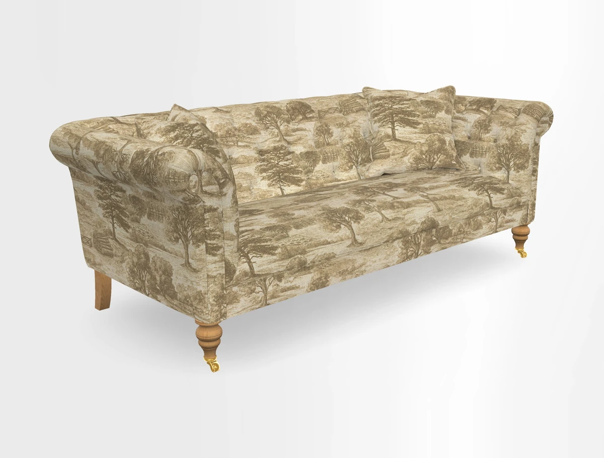 Arncliffe 3 Seater Sofa in Traditional Vintage Velvet Olive