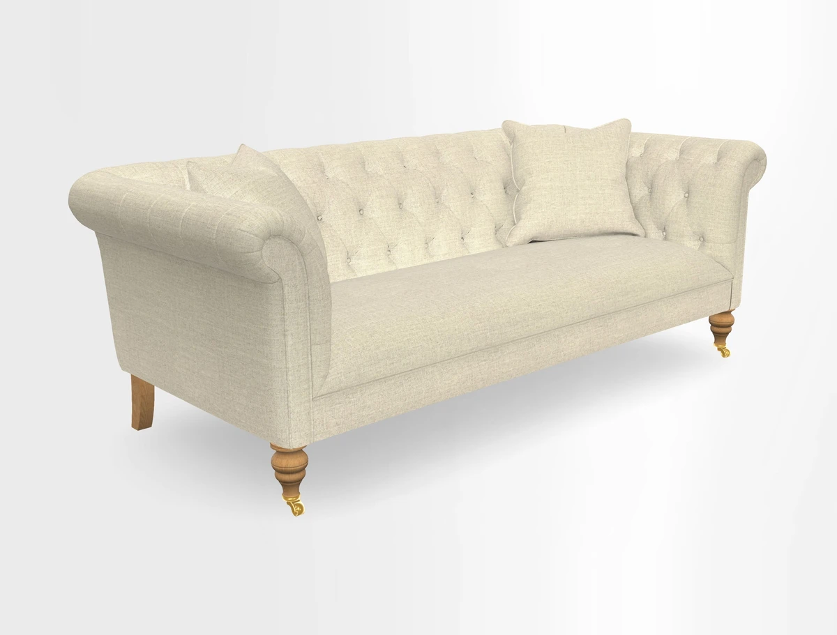 Arncliffe 3 Seater Sofa in Traditional Vintage Velvet Olive