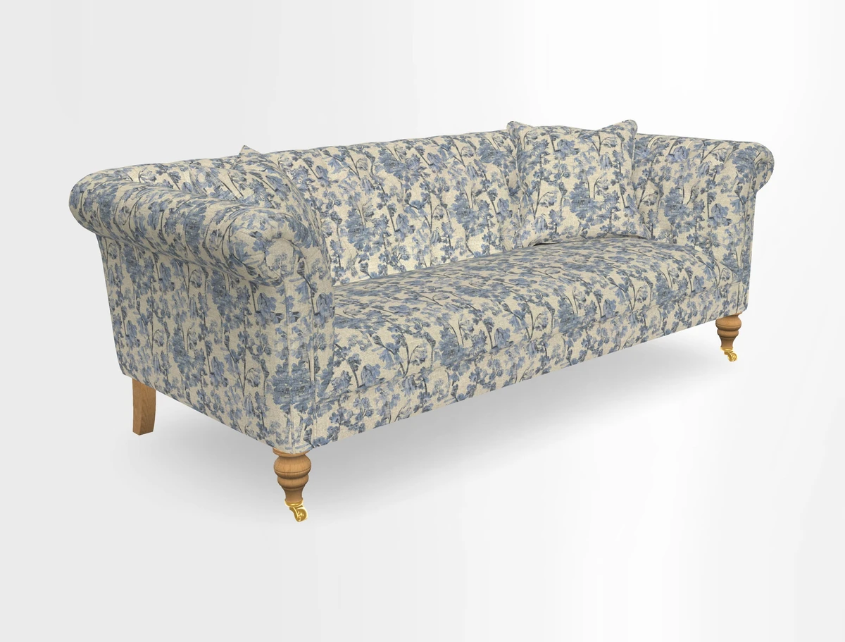Arncliffe 3 Seater Sofa in Traditional Vintage Velvet Olive