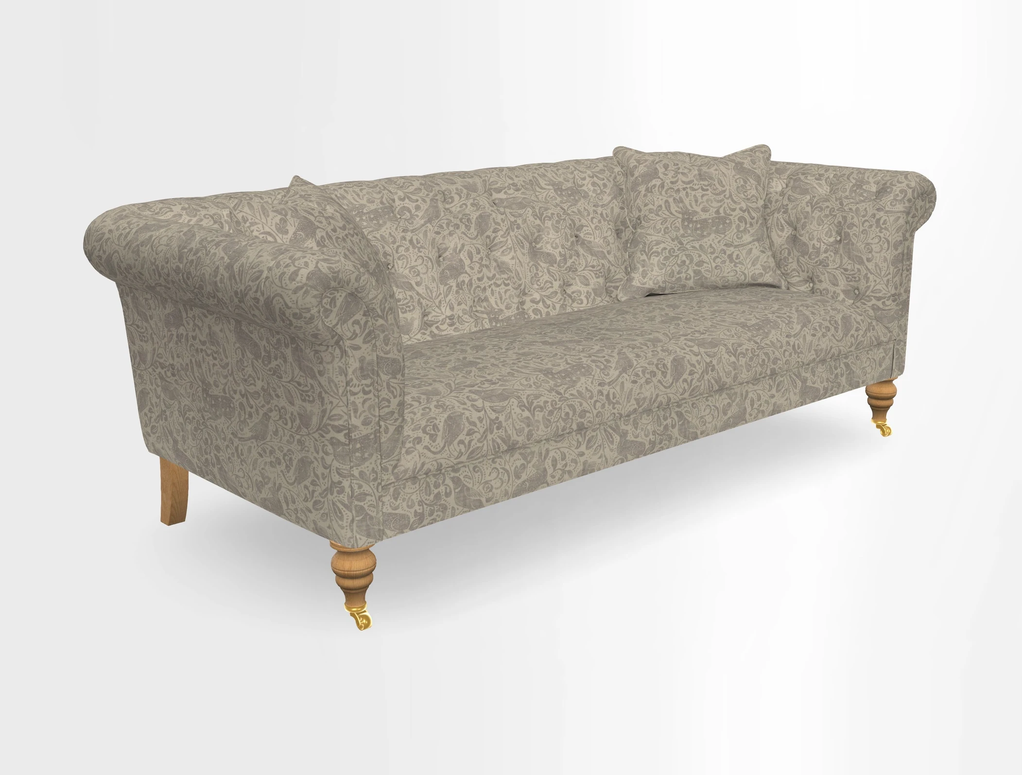 Arncliffe 3 Seater Sofa in Traditional Vintage Velvet Olive