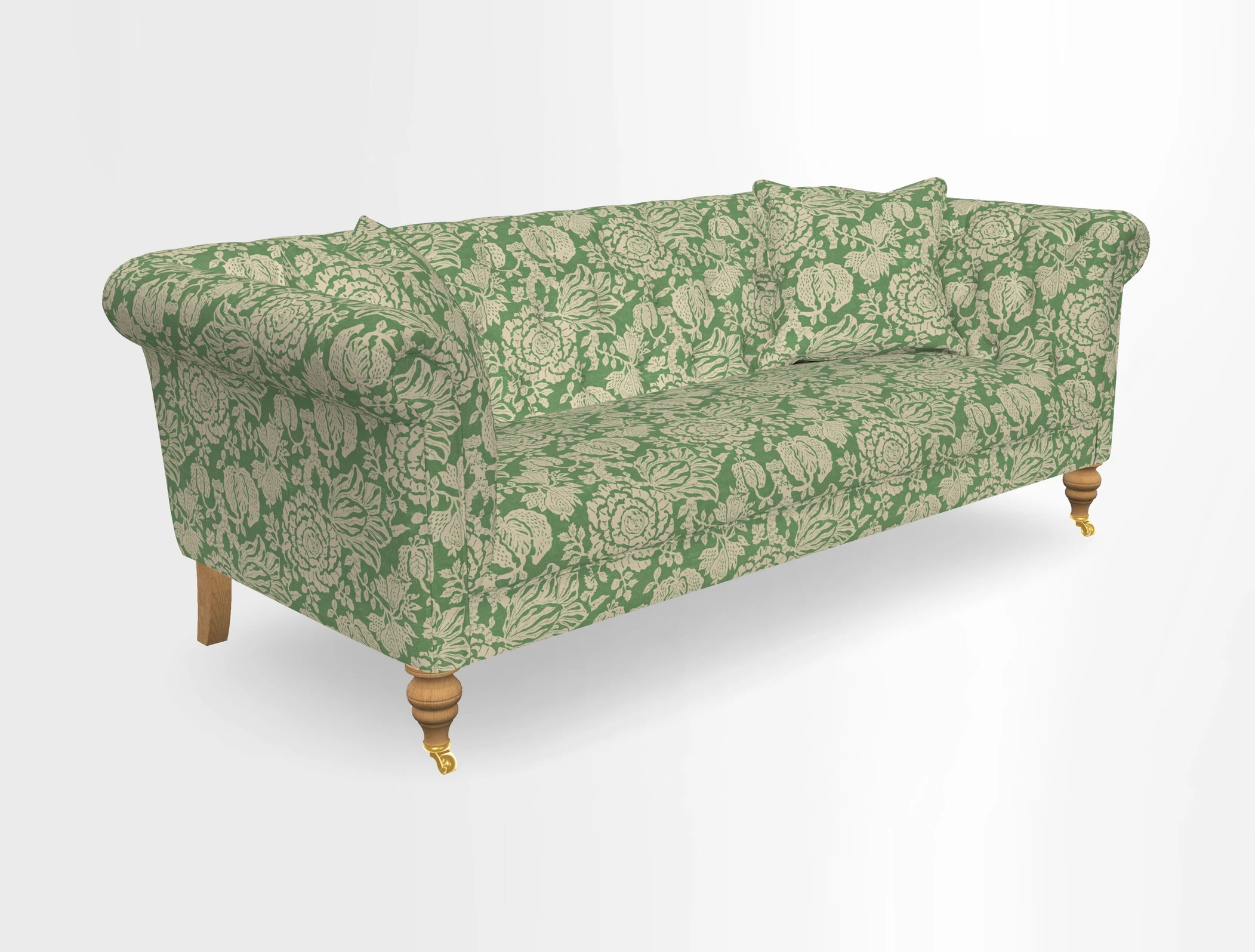 Arncliffe 3 Seater Sofa in Traditional Vintage Velvet Olive