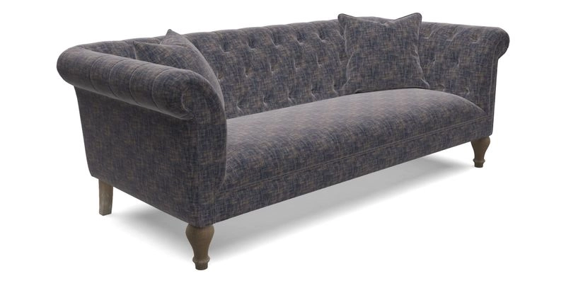 Arncliffe 3 Seater Sofa in Traditional Vintage Velvet Olive