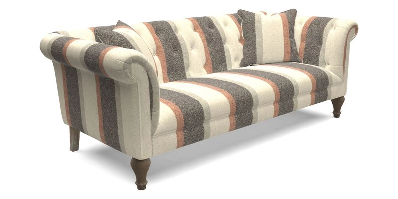 Arncliffe 3 Seater Sofa in Traditional Vintage Velvet Olive