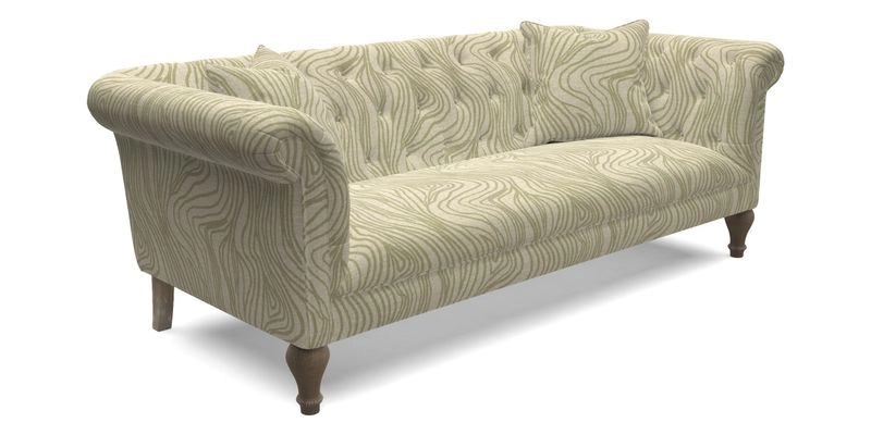 Arncliffe 3 Seater Sofa in Traditional Vintage Velvet Olive