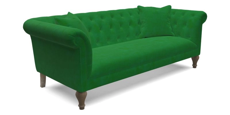Arncliffe 3 Seater Sofa in Traditional Vintage Velvet Olive