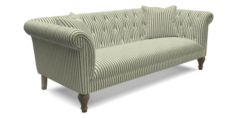 Arncliffe 3 Seater Sofa in Traditional Vintage Velvet Olive