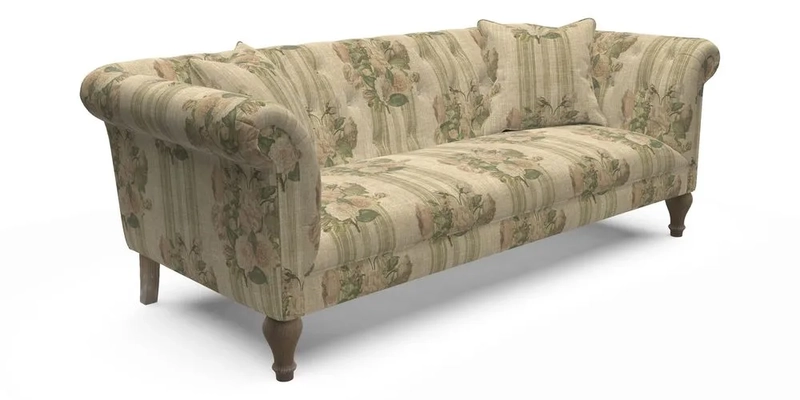 Arncliffe 3 Seater Sofa in Traditional Vintage Velvet Olive
