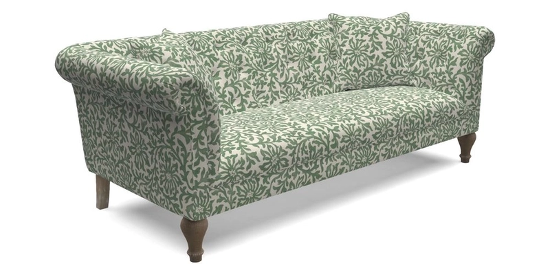 Arncliffe 3 Seater Sofa in Traditional Vintage Velvet Olive