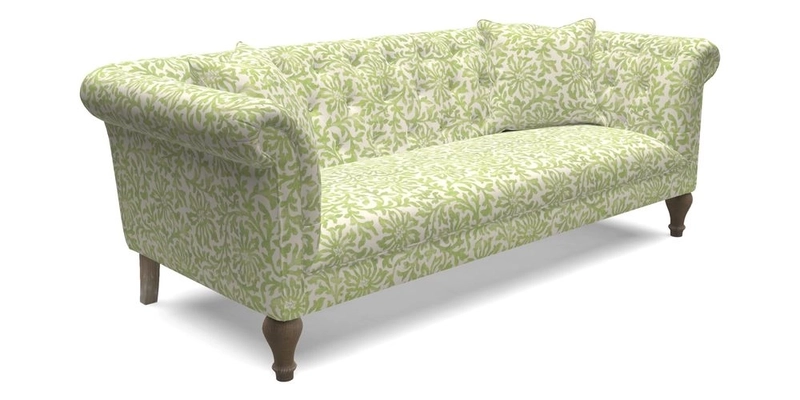 Arncliffe 3 Seater Sofa in Traditional Vintage Velvet Olive