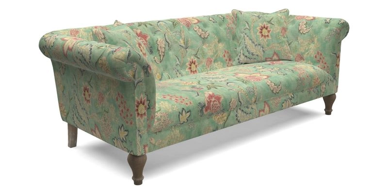 Arncliffe 3 Seater Sofa in Traditional Vintage Velvet Olive