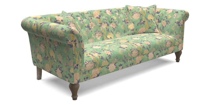 Arncliffe 3 Seater Sofa in Traditional Vintage Velvet Olive
