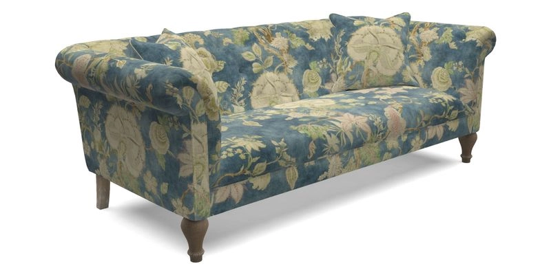Arncliffe 3 Seater Sofa in Traditional Vintage Velvet Olive