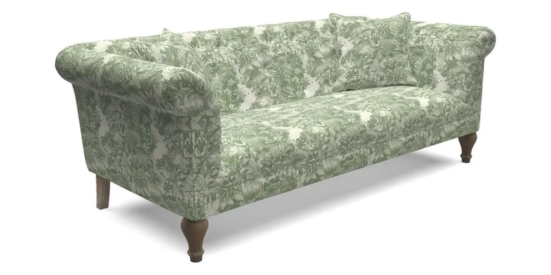 Arncliffe 3 Seater Sofa in Traditional Vintage Velvet Olive