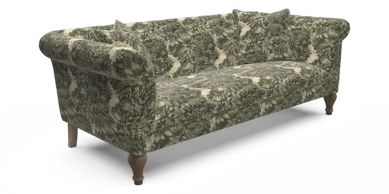 Arncliffe 3 Seater Sofa in Traditional Vintage Velvet Olive