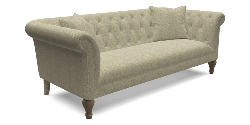Arncliffe 3 Seater Sofa in Traditional Vintage Velvet Olive