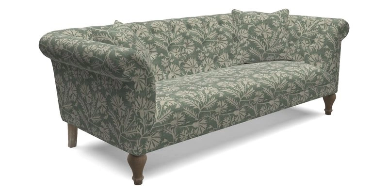 Arncliffe 3 Seater Sofa in Traditional Vintage Velvet Olive