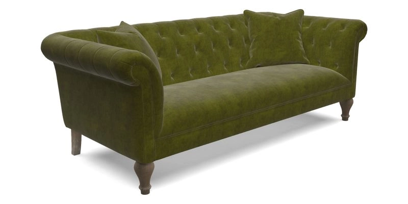 Arncliffe 3 Seater Sofa in Traditional Vintage Velvet Olive