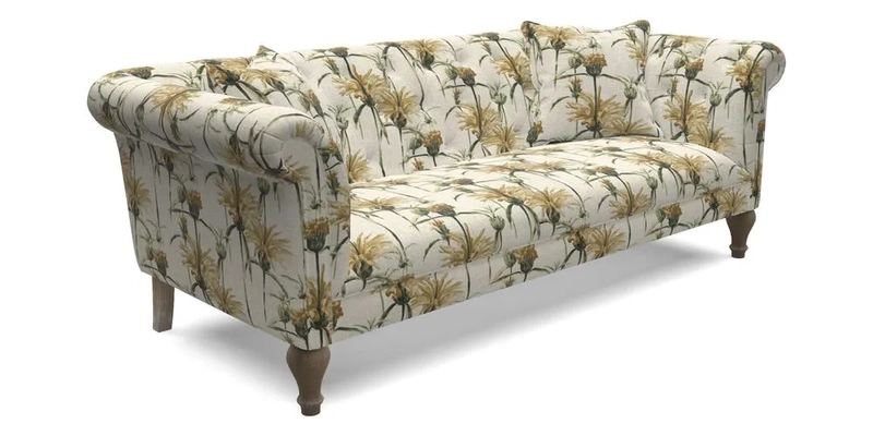 Arncliffe 3 Seater Sofa in Traditional Vintage Velvet Olive