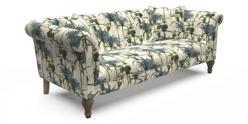 Arncliffe 3 Seater Sofa in Traditional Vintage Velvet Olive