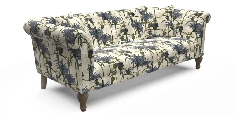 Arncliffe 3 Seater Sofa in Traditional Vintage Velvet Olive