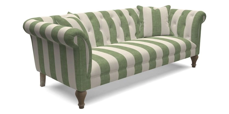 Arncliffe 3 Seater Sofa in Traditional Vintage Velvet Olive