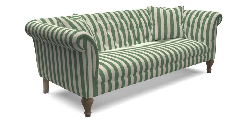 Arncliffe 3 Seater Sofa in Traditional Vintage Velvet Olive