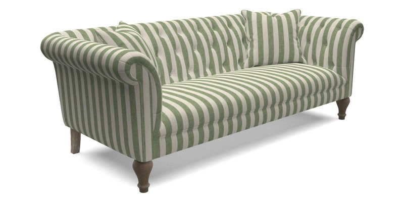 Arncliffe 3 Seater Sofa in Traditional Vintage Velvet Olive