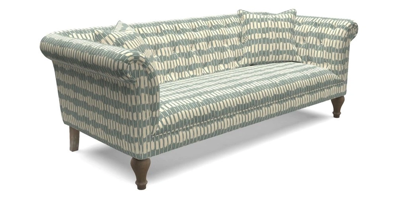 Arncliffe 3 Seater Sofa in Traditional Vintage Velvet Olive