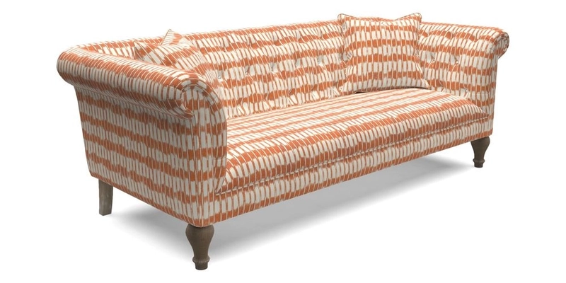 Arncliffe 3 Seater Sofa in Traditional Vintage Velvet Olive