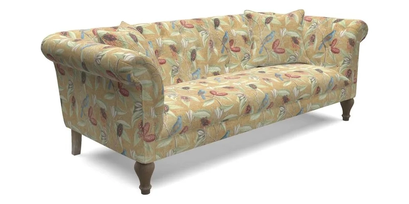 Arncliffe 3 Seater Sofa in Traditional Vintage Velvet Olive