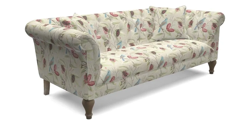 Arncliffe 3 Seater Sofa in Traditional Vintage Velvet Olive