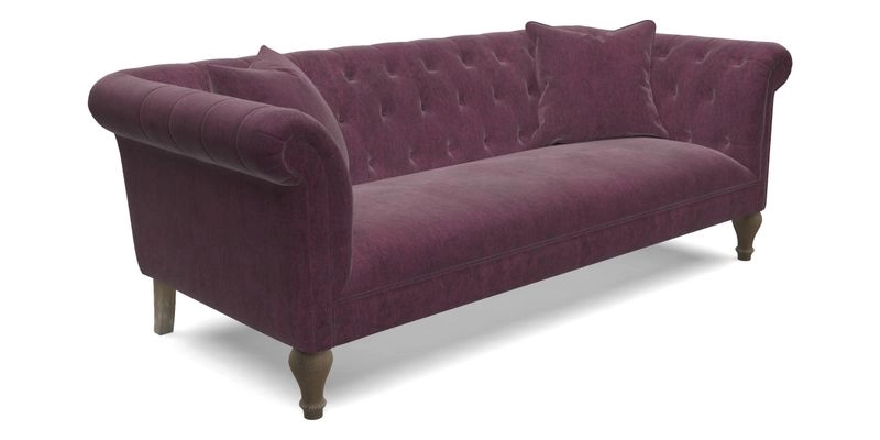 Arncliffe 3 Seater Sofa in Traditional Vintage Velvet Olive