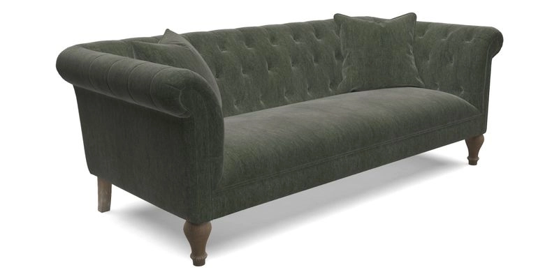 Arncliffe 3 Seater Sofa in Traditional Vintage Velvet Olive