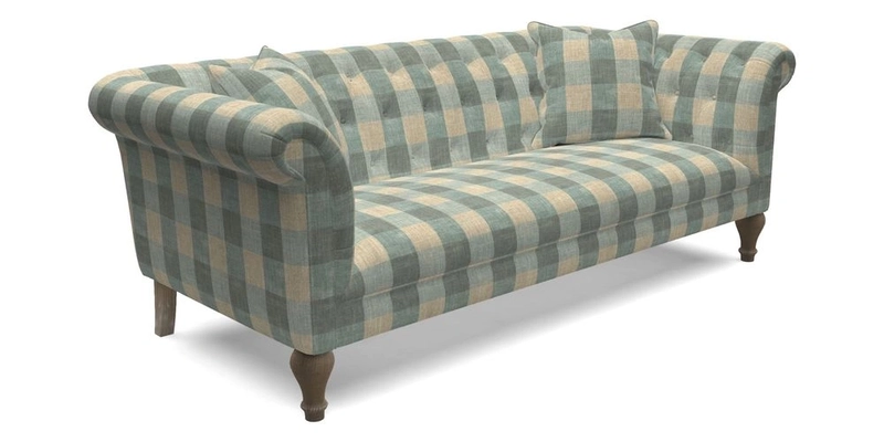 Arncliffe 3 Seater Sofa in Traditional Vintage Velvet Olive