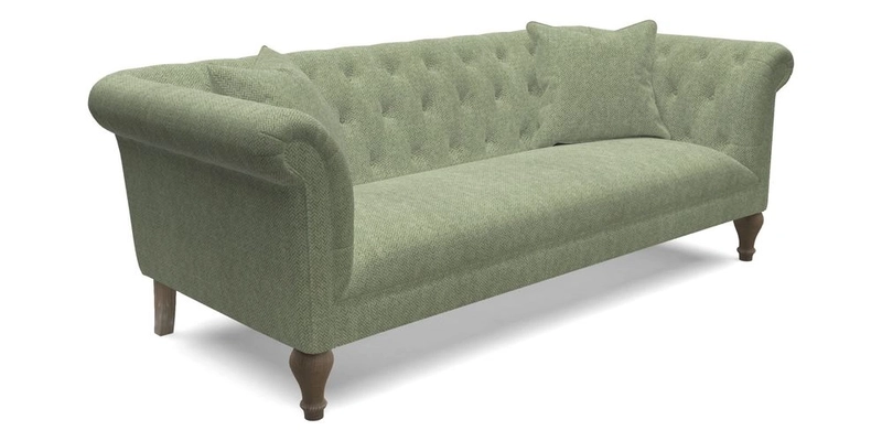 Arncliffe 3 Seater Sofa in Traditional Vintage Velvet Olive