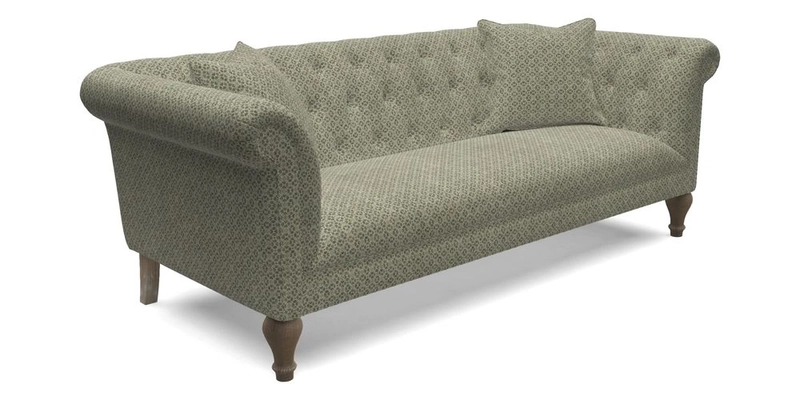 Arncliffe 3 Seater Sofa in Traditional Vintage Velvet Olive