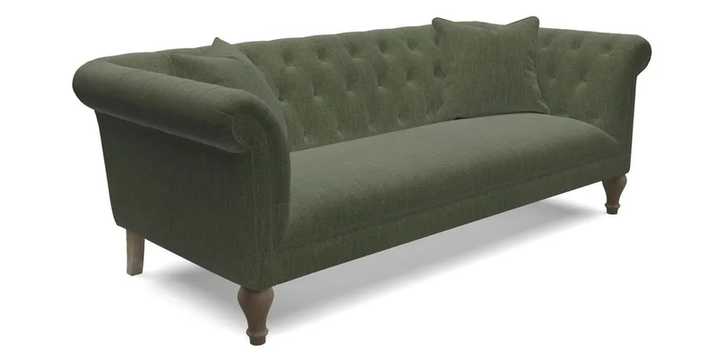 Arncliffe 3 Seater Sofa in Traditional Vintage Velvet Olive