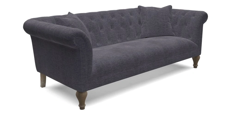 Arncliffe 3 Seater Sofa in Traditional Vintage Velvet Olive