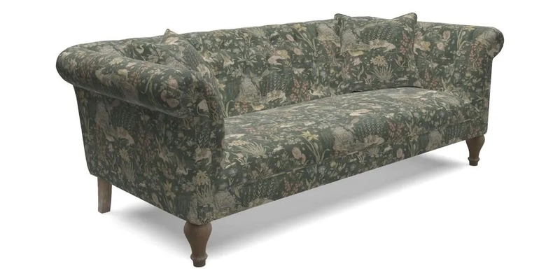 Arncliffe 3 Seater Sofa in Traditional Vintage Velvet Olive